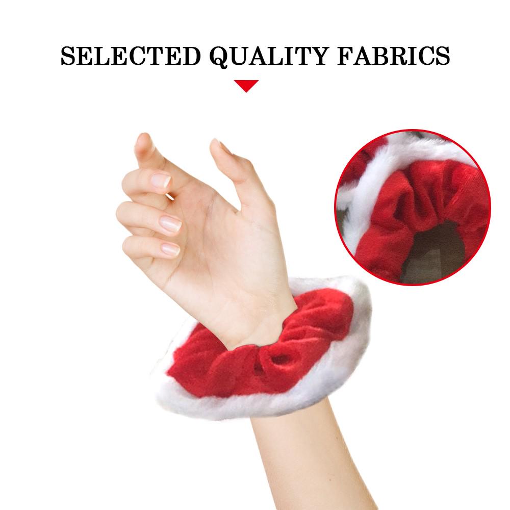 Рождественская резинка для волос, эластичная повязка для волос, резинка для волос, держатель для хвостика для девочек и женщин