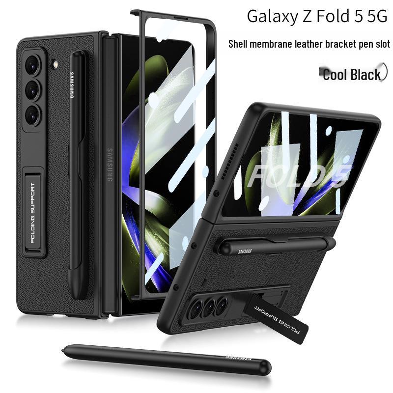 Ультратонкий креативный кожаный чехол-подставка со слотом для стилуса для Samsung Z Fold5