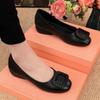 Women Flats Shoes Casual Solid Color Slip On Lady Square Heel High Quality Comfort Party Wedding Office Shoes