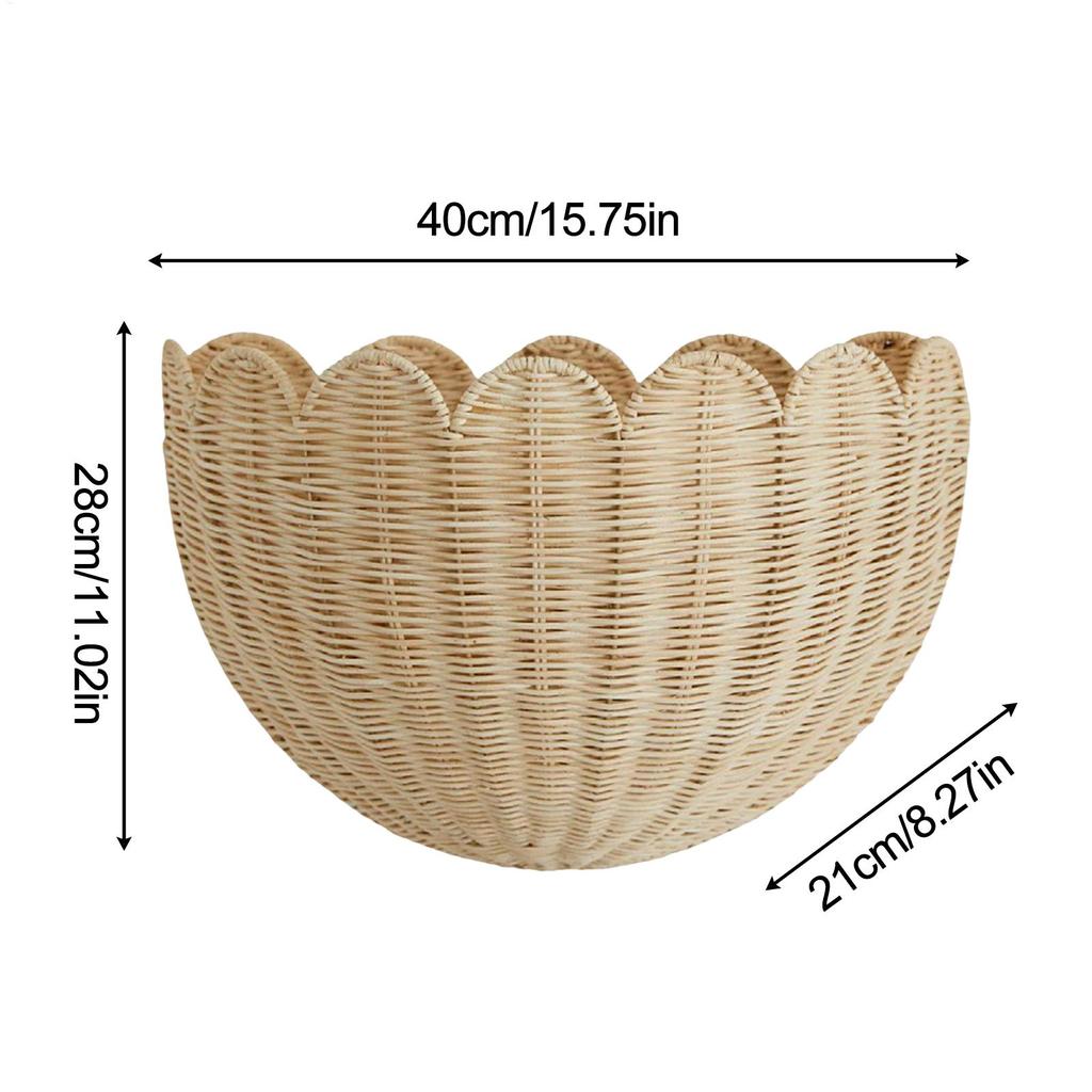 Плетеные настенные корзины Корзина для хранения Деревенский органайзер для хранения для детской, прихожей, кухни, общежития, квартиры, дома, сада, спальни
