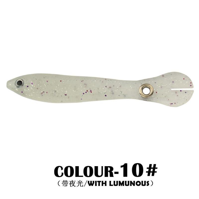 5 шт./пакет 5 см 1,3 г люминесцентная мягкая приманка реалистичная Т-образная рыбка имитация приманки для рыболовных снастей ночная рыбалка море река