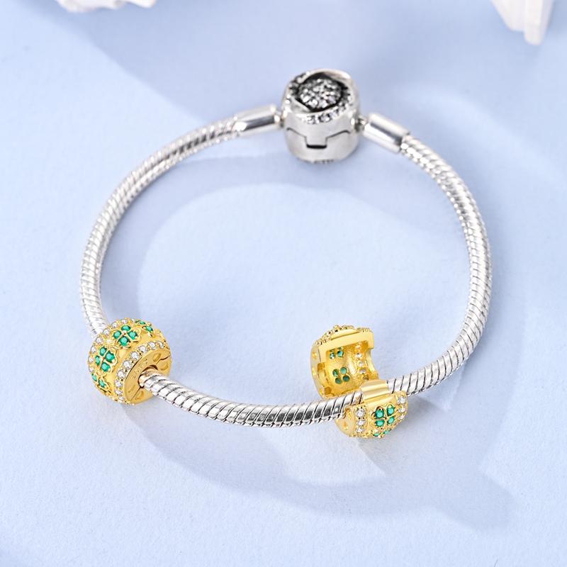 Серия Gold DIY Шармы Бусина Оригинальная Медь Инкрустированная Цирконием Подвески Солнце Леопард Подходят для Браслета Ювелирный Подарок Маркировка