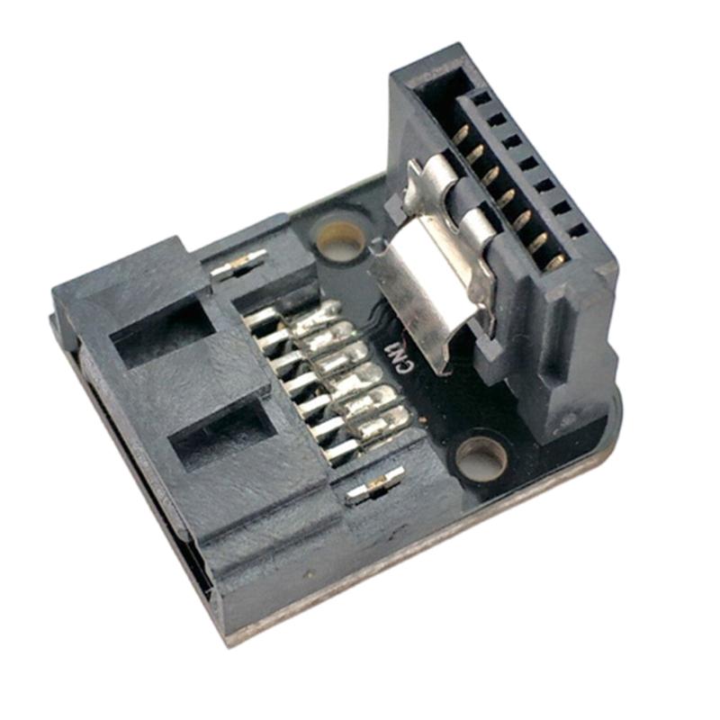Адаптер SATA 7Pin (мама) к 7Pin (папа) угловой 90 градусов для материнских плат настольных ПК, SSD, HDD