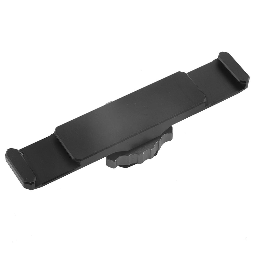 Dual Bracket Cold Shoe Mount Extension Bar for LED Video Light Microphone Live Streaming