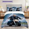Bold Style Three-piece set (1 * duvet cover + 2 * pillowcase, without core) 2D Flat Christmas birthday gift Duvet cover and pillowcase Bedding set
