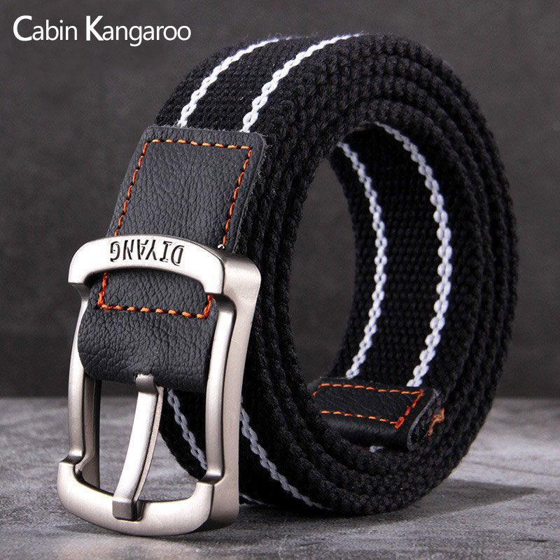 Canvas Belt Men'S Belt Casual Canvas Belt Casual Business Cowhide Pin Buckle Men'S Canvas Belt