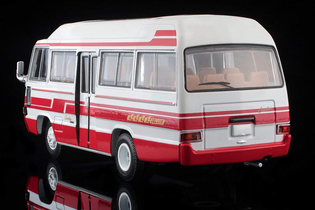 Tomica Limited Vintage Toyota Coaster High Roof Deluxe Car Finished Product 1/64 LV-184b White/Red