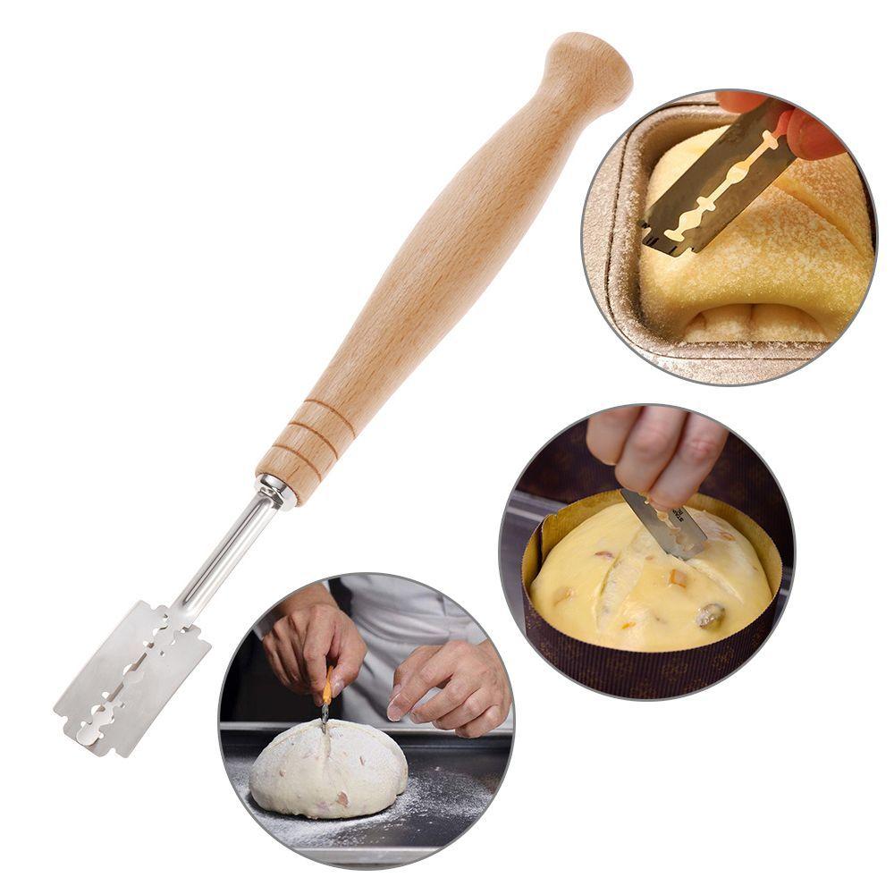 Tool Razor Cutter French Bread Scorer Dough Scoring Tools with Leather Bag Bread Lame Cutter