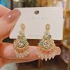 Elegant Handmade Bohemian Crystal Earrings - Retro Ethnic Style, High-End All-Match Design