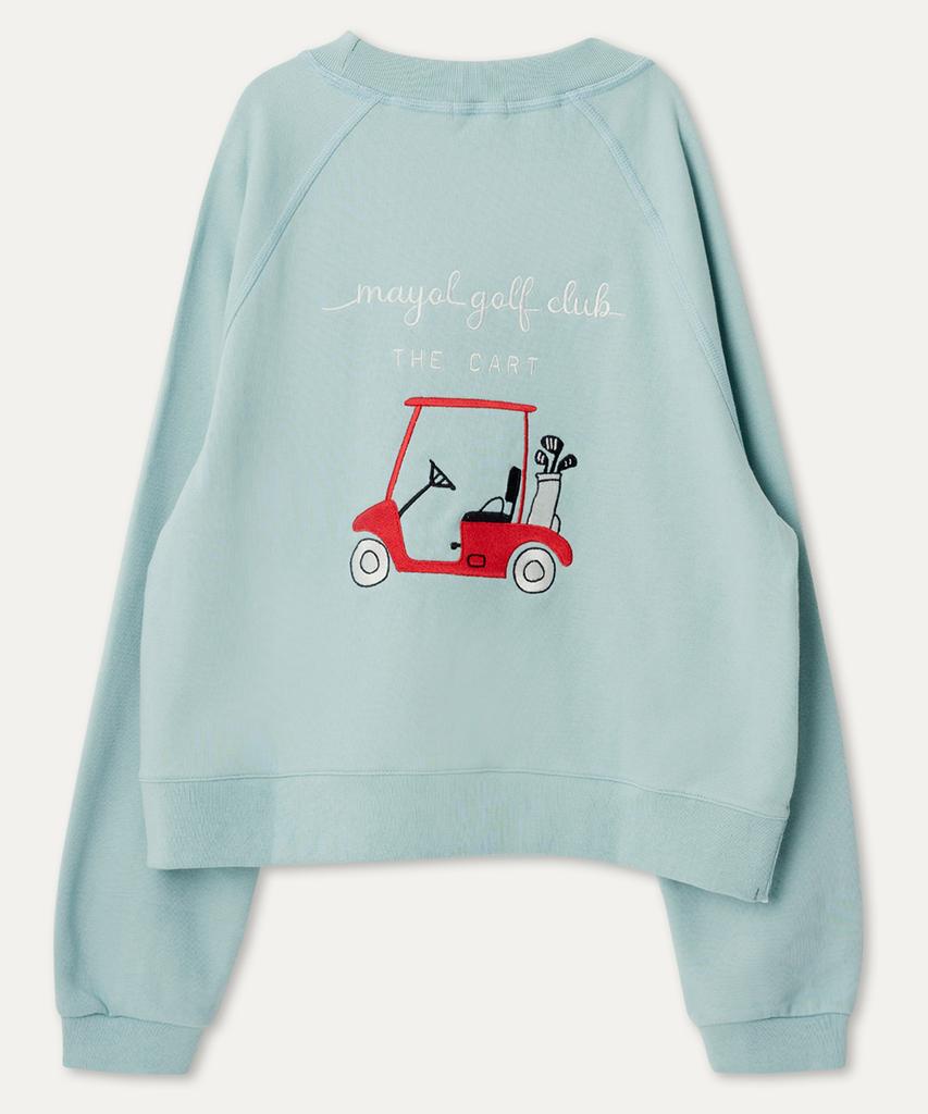 MAYOL Zipper Point Sweatshirt_Ice Blue