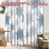 2pcs, 2D FLAT PRINTING Curtains (Without Rod) Snowflake Pattern(1) Christmas Holiday Curtains with Digital Printing Versatile