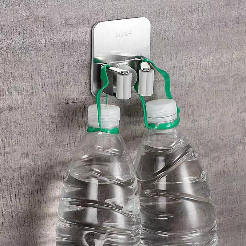 1 шт., держатель для швабры из нержавеющей стали, крючок для настенного крепления, органайзер для швабры, щетка, метла, вешалка для швабры, для кухни, ванной комнаты, для хранения, крепкий крючок