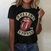 Женская футболка Rolling Stones Harajuku со смешным принтом, с коротким рукавом, с круглым вырезом, красная футболка, женская футболка, топы, одежда, Camisetas 42528, унисекс