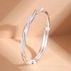Sterling Silver Bracelet S999 Full Silver Mobius Ring S999 Silver Bracelet Women's Silver Jewelry Anniversary Birthday Gift