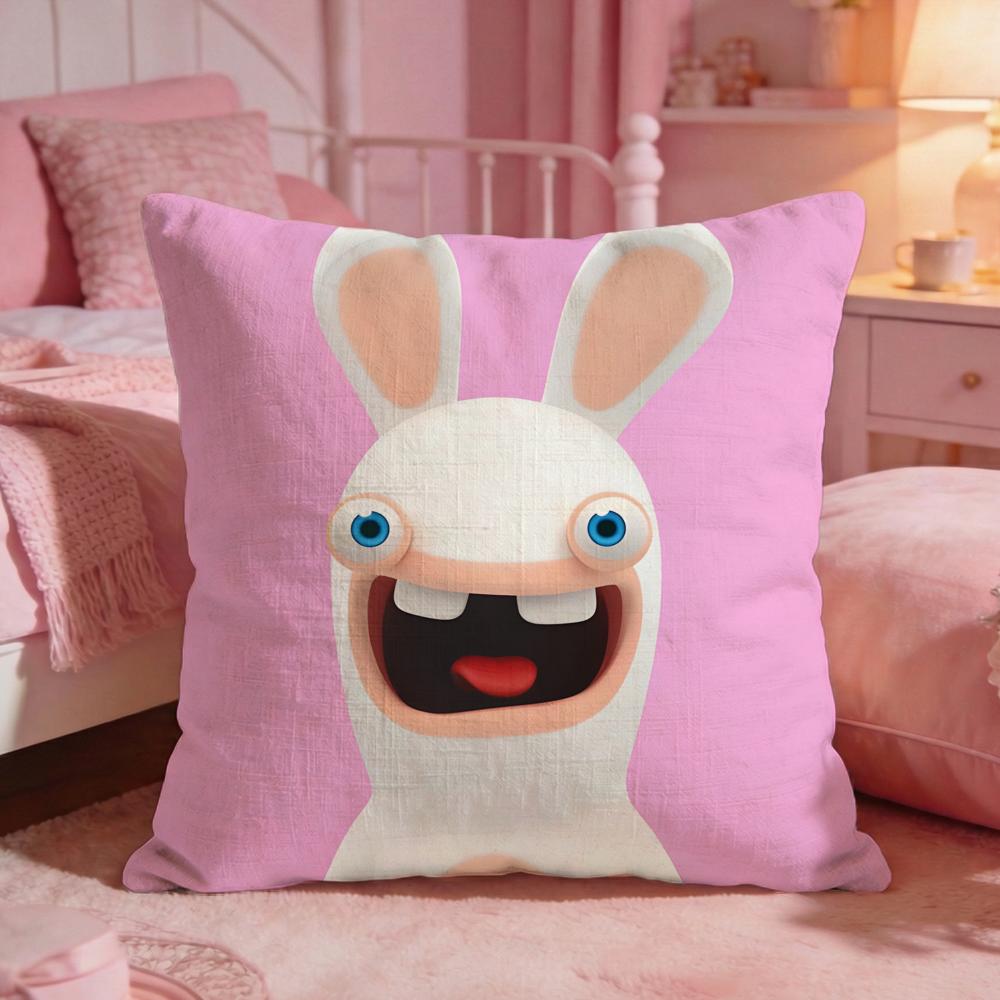 Rabbids IInvasions Anime Cushion Cover Premium Comfort Reversible Pillow Cove Two In One Design For Any Room Car Interior