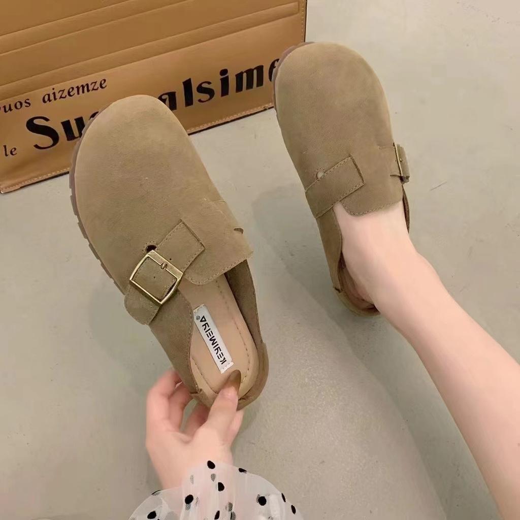 Баотоу крутые тапочки женские носят 2025 новые интернет-знаменитости Birkencool тапочки девичье сердце мягкая подошва половина тапочек