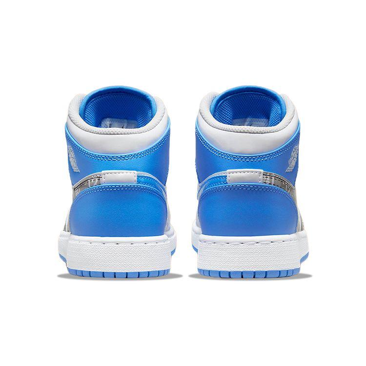 Детские кроссовки Air Jordan 1 Mid GS Game Winner White Starfish University-Blue DR6492-100