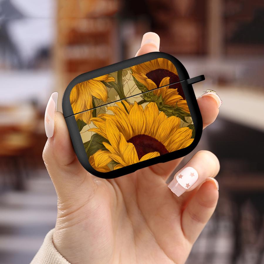 Case For Airpods 4 2 Pro2 Pro3 1 Pro 3 Earphone Cases Cover Sunflower Tulip