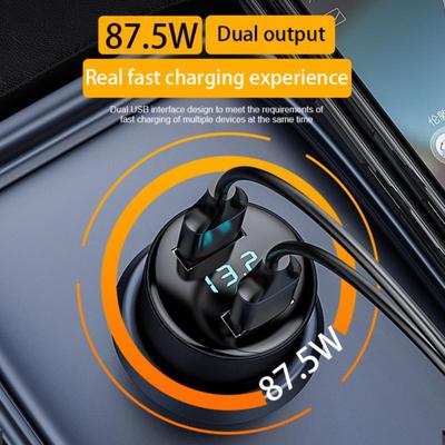 65 Вт Flash Charge Qc3.0 Быстрая зарядка 40 Вт Портативный Многофункциональный Универсальный Прочный Автомобильные Аксессуары Автомобильное Зарядное Устройство Металлическая Пряжка Дизайн