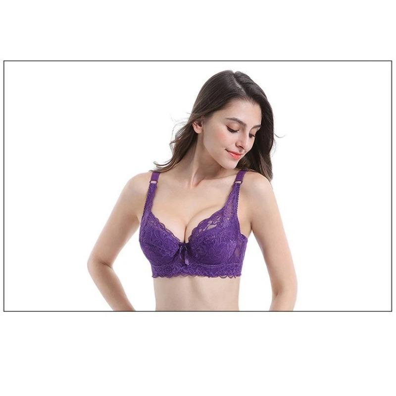 Большой размер ультратонкий хлопковый бюстгальтер с регулируемой чашкой сексуальный женский кружевной дышащий удобный со стальным кольцом пуш-ап женское нижнее белье