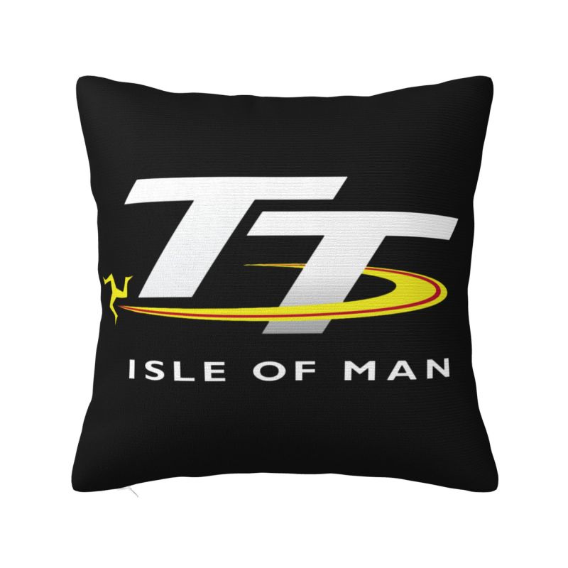 Isle Of Man Pillow Case xcm Decorative Motorcycle Tt Races Nordic Cushion Cover Velvet Pillowcase