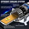 2 шт. 30000 лм H4 H7 Светодиодные лампы для фар Мини Турбо H11 LED H8 9005 HB3 H1 80 Вт Автомобильные противотуманные фары Ближний/дальний свет Фара Автоматический Plug&Play Лампа 6500K Белый