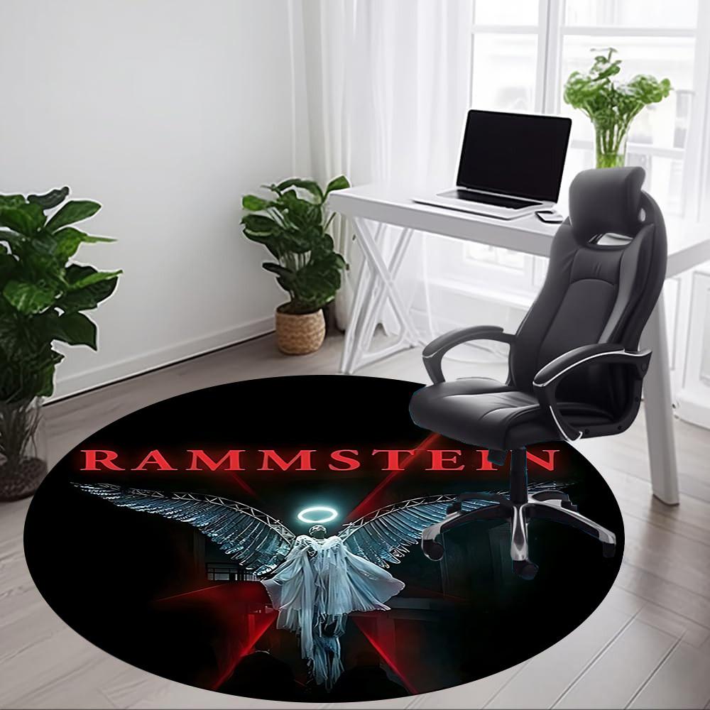 1 шт. Ковер Rammstein, Круглый, Нескользящий, Прочный, Большого размера, Офисный ковер, Подходит для офиса yy250908058