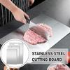 316 Stainless Steel Panel and Chopping Board Kitchen Household Thickened Double Sided Cutting Board Block Kneading Dough Board