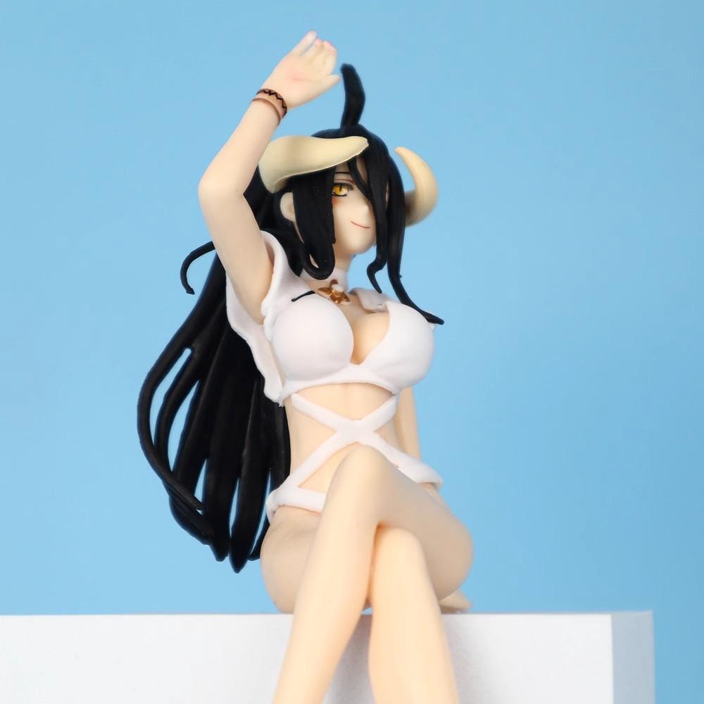 Anime Figure Albedo Sitting Swim Costume PVC Model Toy Adult Collectible Doll Statue Gift