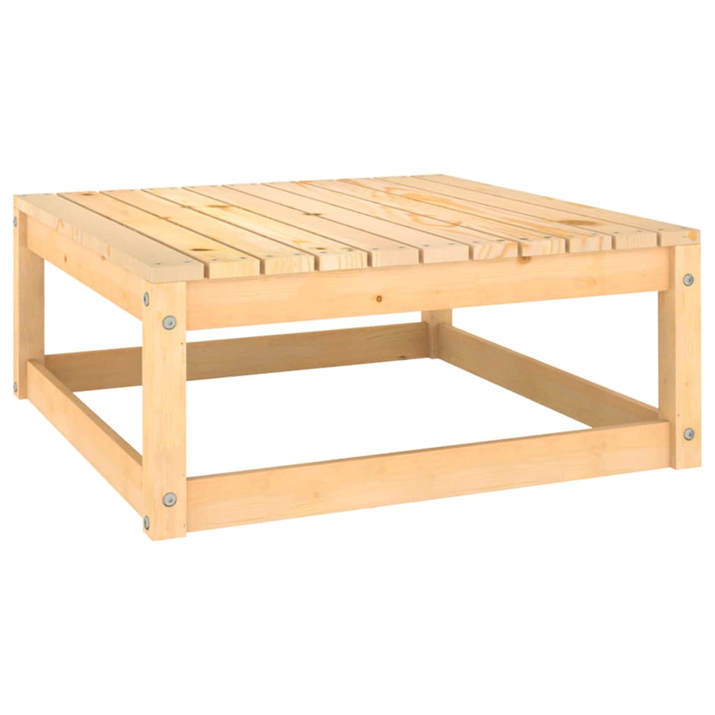 Garden Footstool with Cushions 2 pcs Solid Pine Wood