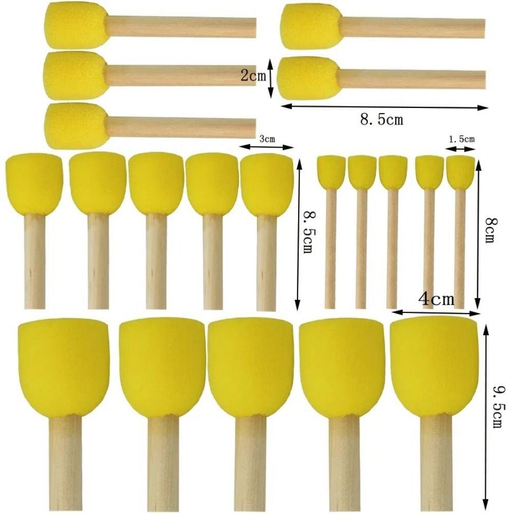 20 шт./пакет Керамическая губка ручной работы на палочке Водопоглощающая губка для окрашивания Новая губка для поделок с краской