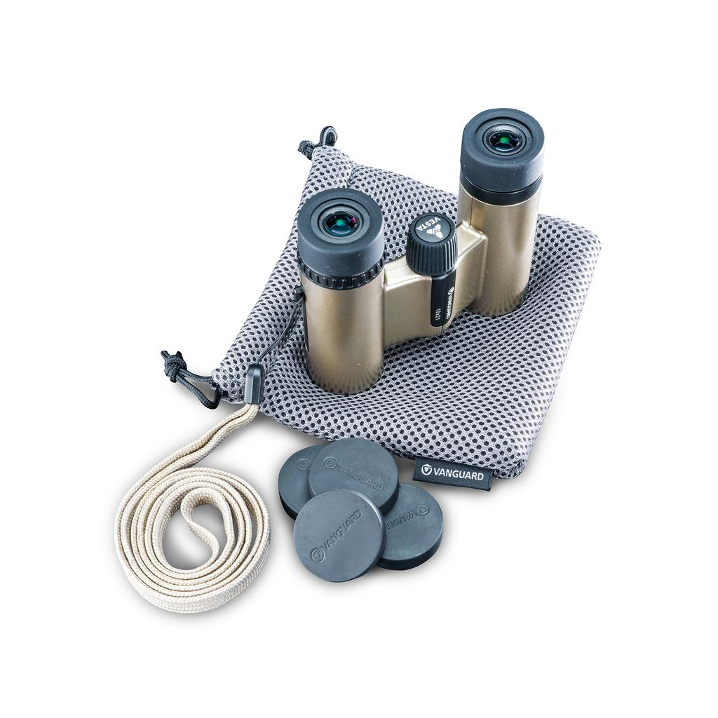 VANGUARD Vesta Compact Vesta 1021 Cham Binoculars, 10x21mm, (Champagne Gold)