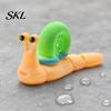 Colorful Snail Sculpture 3D Printed Figurines, Articulated Toy, Movable Joints Animal Twist Segmented Structure Toy Fidgety for Home Office