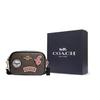 COACH Jamie Canvas Leather Camera Bag , Shoulder Bag , Crossbody Bag Mini Women's Dark Brown (Unisex) Crossbody Bags CF455 IMOSN