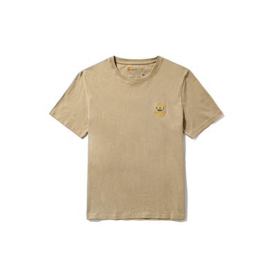 Футболка мужская повседневная дышащая с коротким рукавом цвета лакрицы-желтая A42YU-DH4