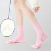 Женские носки для бадминтона средней длины, размеры 35–39, профессиональные дышащие и нескользящие спортивные носки с полотенцем снизу