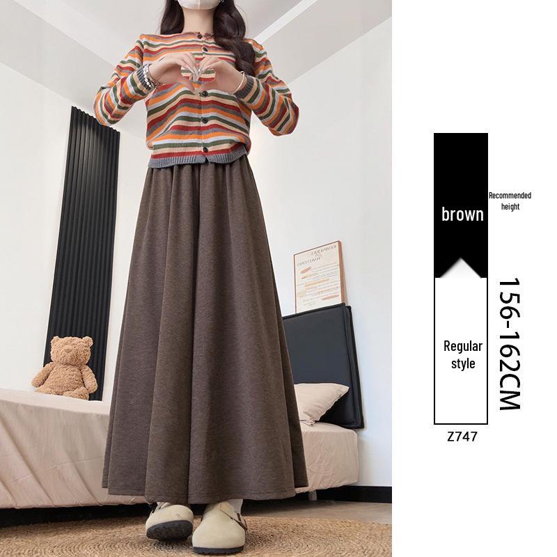 Абрикосовые кюлоты А-силуэта с высокой талией от Yamamoto для женщин, лето 2025: Слимминг, Повседневные, Маленький рост, Ленивые широкие брюки