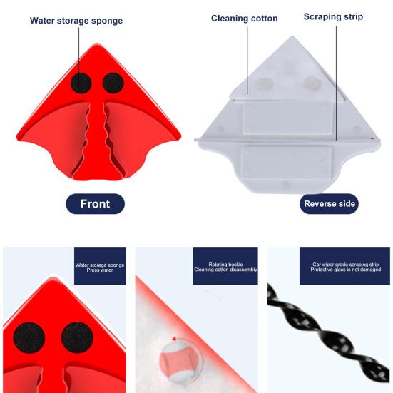 Магнитный набор для мытья окон, двухсторонняя щетка для мытья стекол, для высоких окон