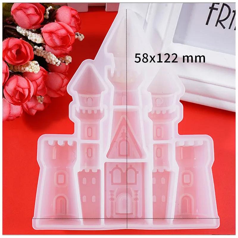 Форма для самостоятельного изготовления из эпоксидной смолы, 3D, трехмерный замок, силиконовая форма, украшение, украшение