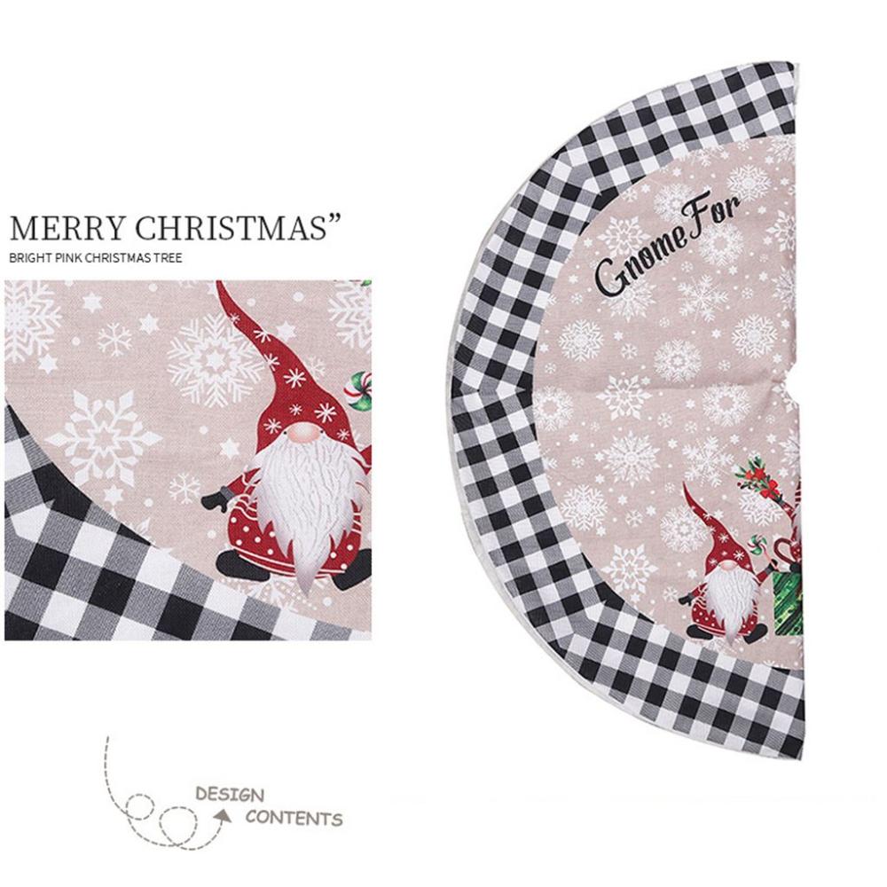 New Year Cloth/Linen Xmas Layout Floor Mat Cover Xmas Decor Christmas Carpet Xmas Tree Skirt