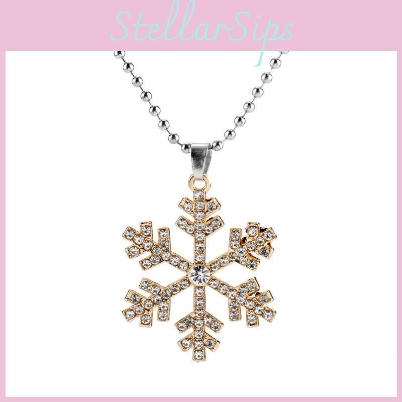 Ожерелье-подвеска «Замороженный водяной кристалл» с искрящимся дизайном снежинки для женщин