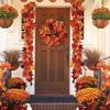 100cm-Artificial Maples Leaf Garland Autumn Maple Leaves Vines Garland For Thanksgiving Halloween Home Porch Mantle Fireplace Farmhouse