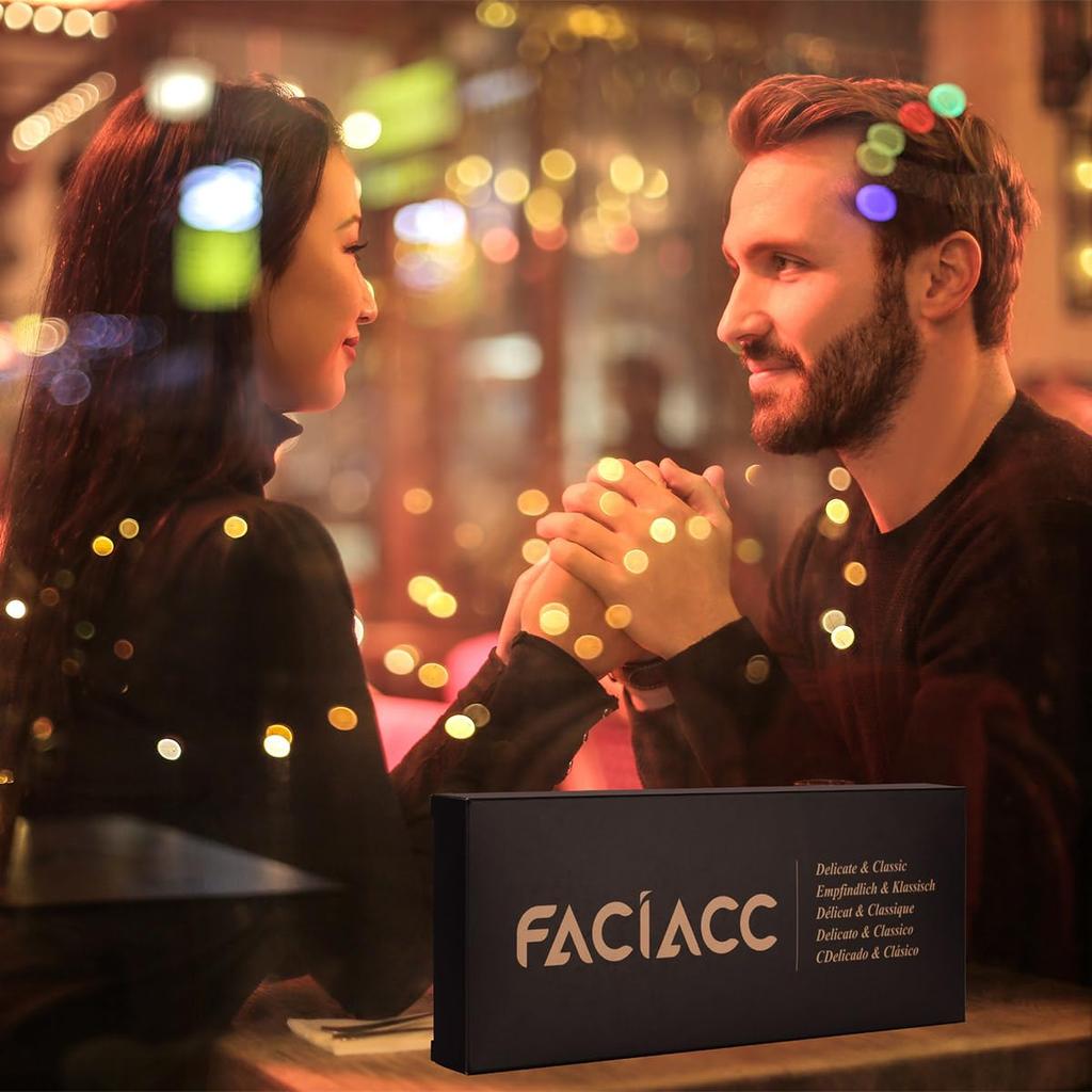 [FACIACC] Мужской шелковый галстук, нагрудный платок, зажим для галстука и запонки, набор из 4 предметов для свадеб и особых случаев - Полосатый узор, Точки