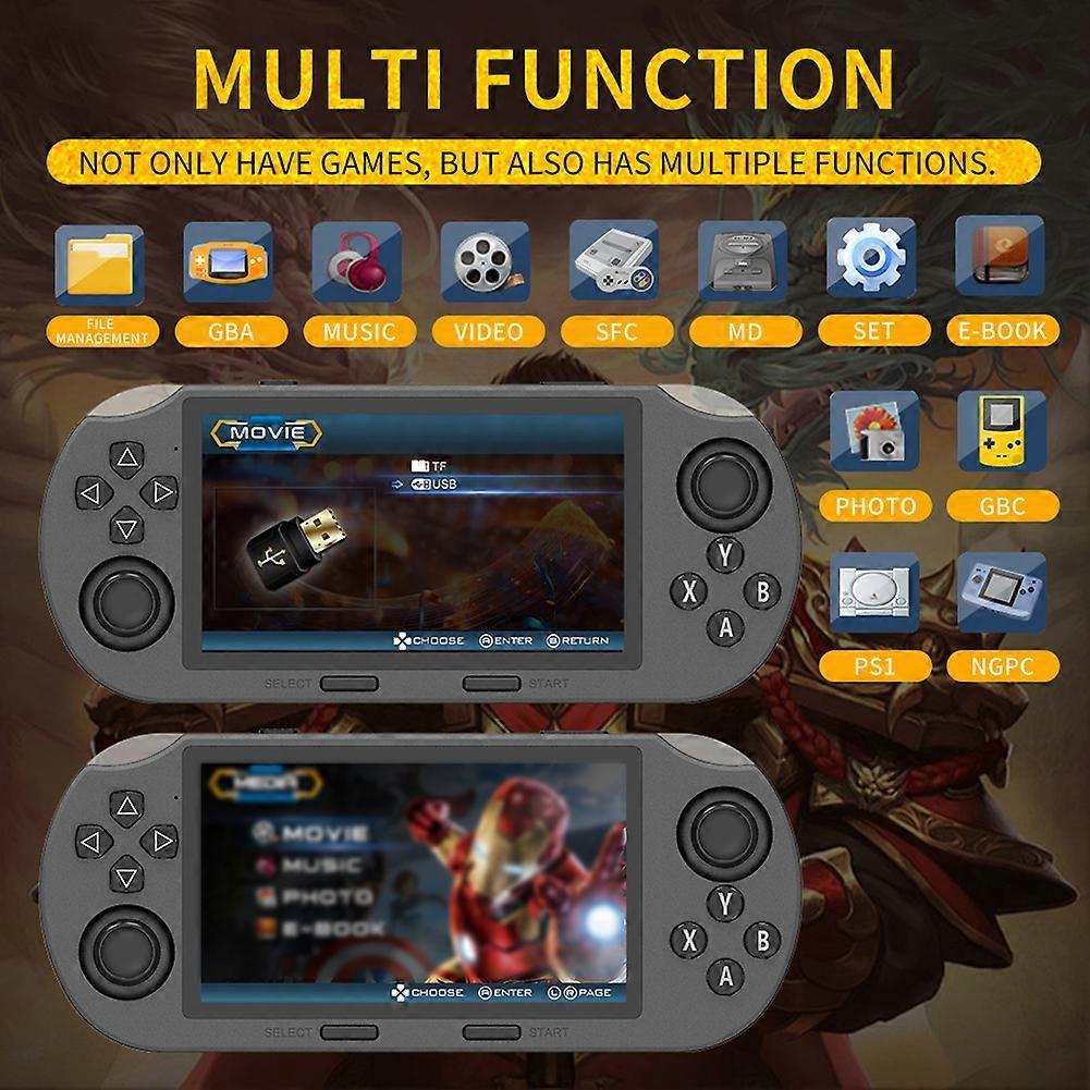 2000+ Игр SF3000 Ретро Портативная Игровая Консоль, Карманный Игровой Плеер, 4,5-дюймовый IPS Экран, 64 ГБ Игр GBA/PSP/KOF