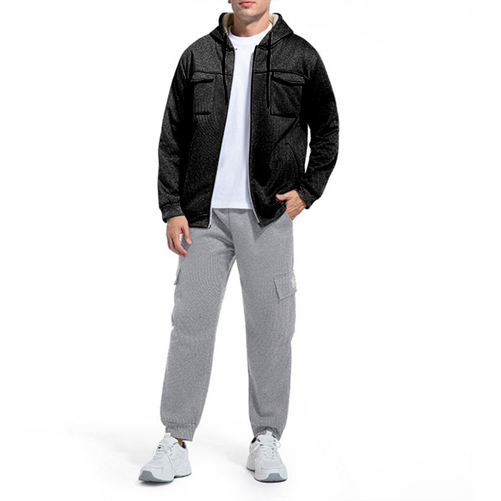 Мужской  Waverg  Карман на молнии  Отложной воротник  Самосовершенствование  Кардиган  Куртка  Комплект