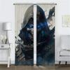 Skeleton Killer Home Interior Curtains for Living Room Blackout Curtain Halloween Decoration Shades Tulle for Bedroom Partition