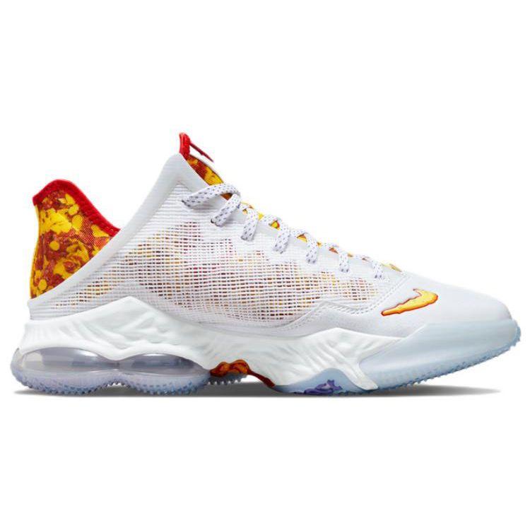 Flintstone x Nike LeBron 19 Low EP Magic Fruity Pebbles Мужские Кроссовки Белый Мультиколор DQ8343-100