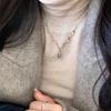 Light Luxury Irregular Water Drop Pendant Necklace For Women Girls Advanced Sense Exquisite Clavicular Chain Gifts