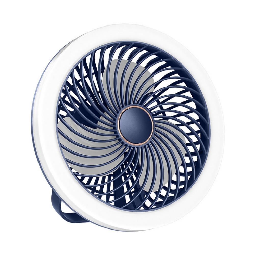 Adjustable Ceiling Fan with LED Lamp Remote Control Portable Air Cooler LED Lantern Fan Table Top