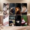 КРУТЫЙ B-Бейсбольный чехол для телефона Samsung S26, S25, 24, 23, 22, 30, 21, 10, 9, Ultra, Plus, Lite, Черный мягкий чехол